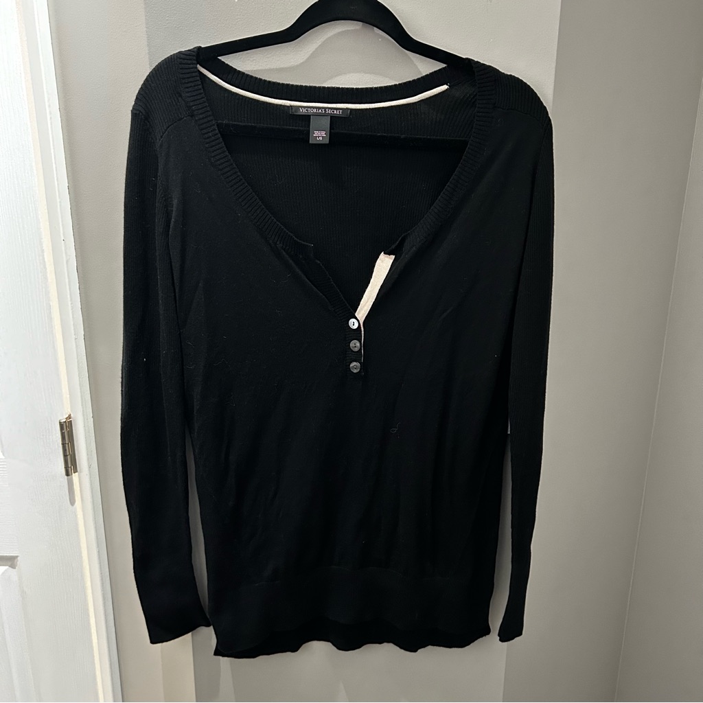 Victorias Secret Black Sweater Nwot-Lg